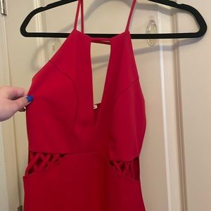 Red party dress